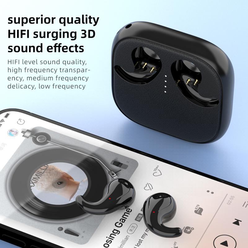 T70 Mini Sleep Earphones Bluetooth 5.3, Ultra Small Invisible, Comfortable For Night Use, Long Battery Wireless Earbuds