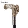 Silver Resin Wolf Tree Root Head Walking Cane Fashion Decorative Steel Stick Gentleman Elegant Cosplay Cane Knob Crosier 94cm