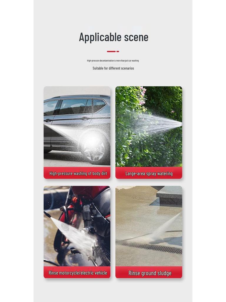 Hochdruckwasserschlauch mit Düse und Aufbewahrungsgestell für Autowäsche und Garten