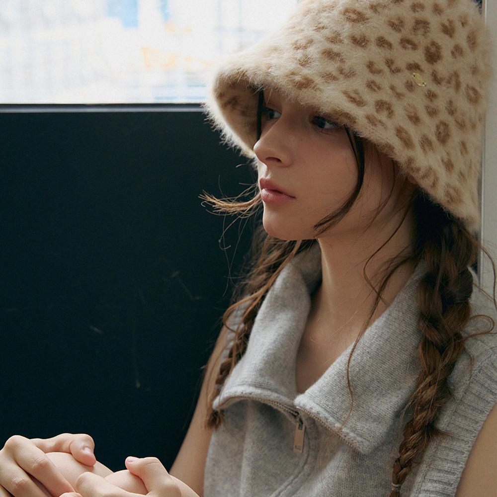 Meleuhen Leopard Hairy Bucket_3Color