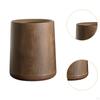 Wood Grain Garbage Basket Open Top for Bathroom and Living Areas