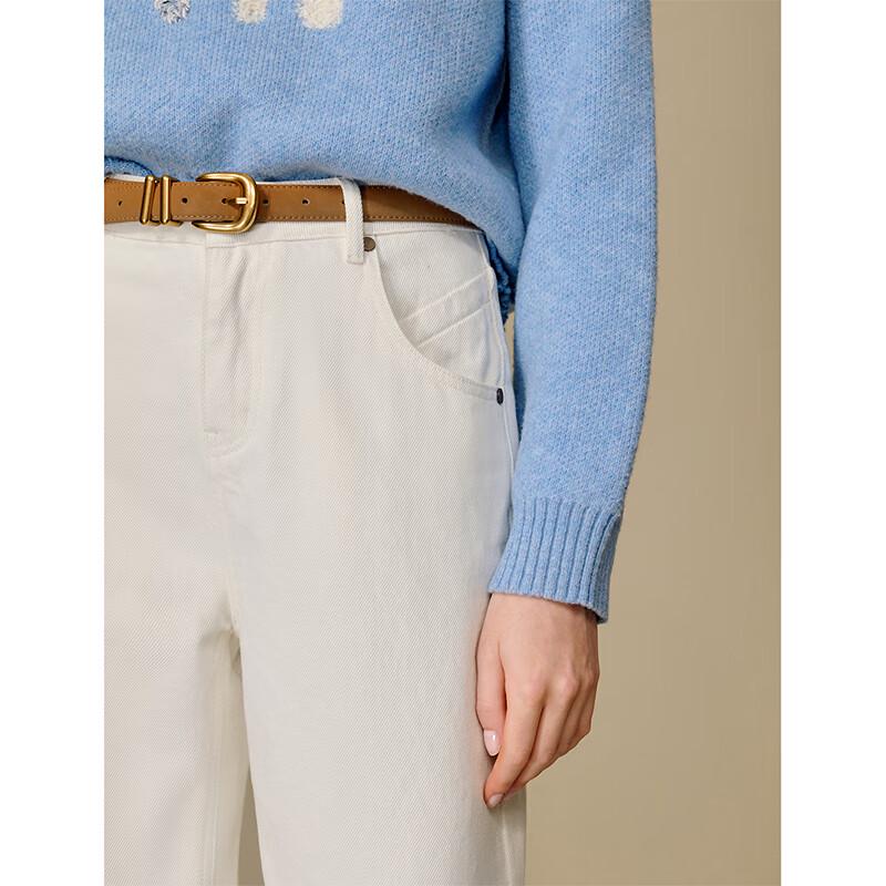 INMAN Women's High-Waist Fleece-Lined Straight-Leg Jeans