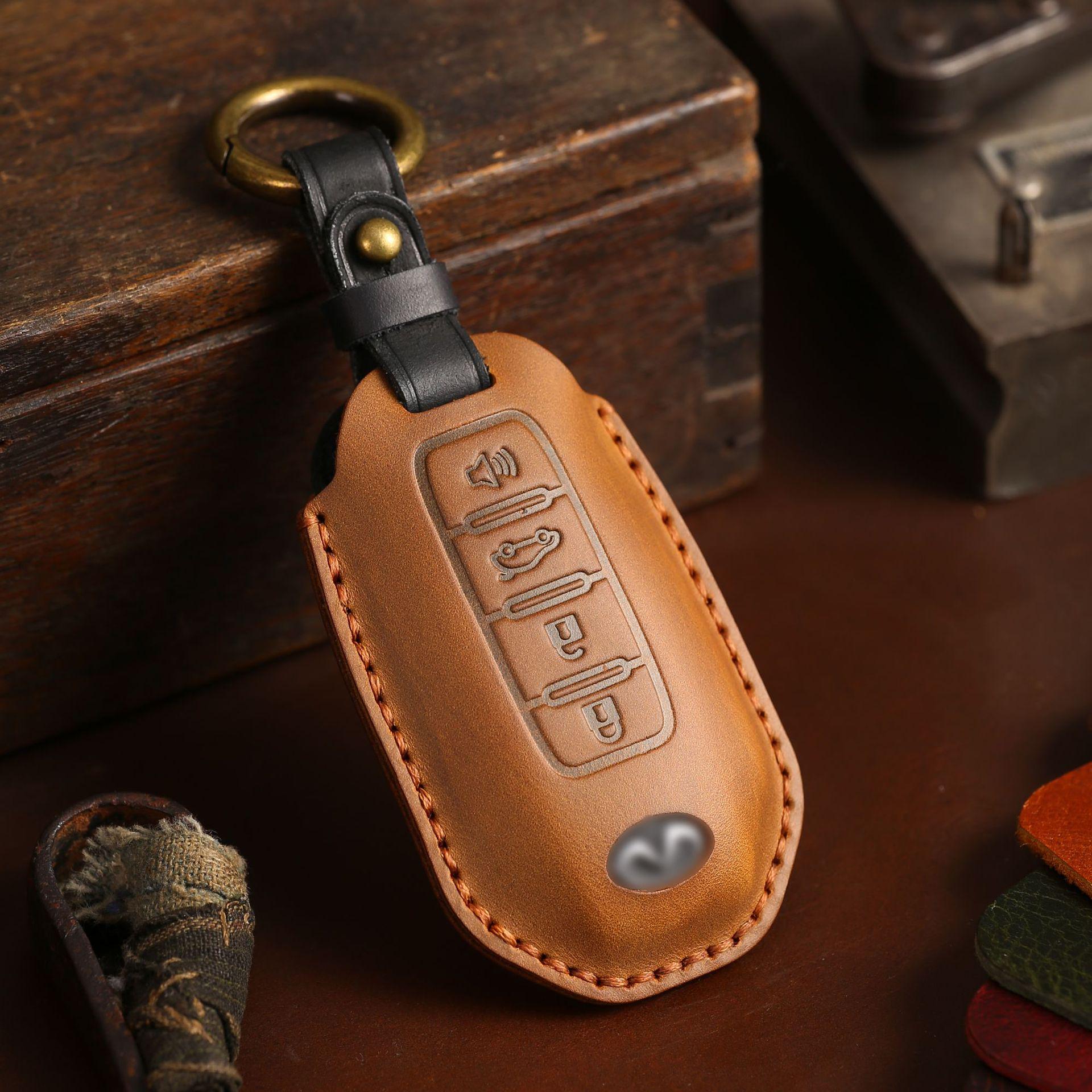 

Genuine Leather Key Cover for Infiniti: High-End Protection