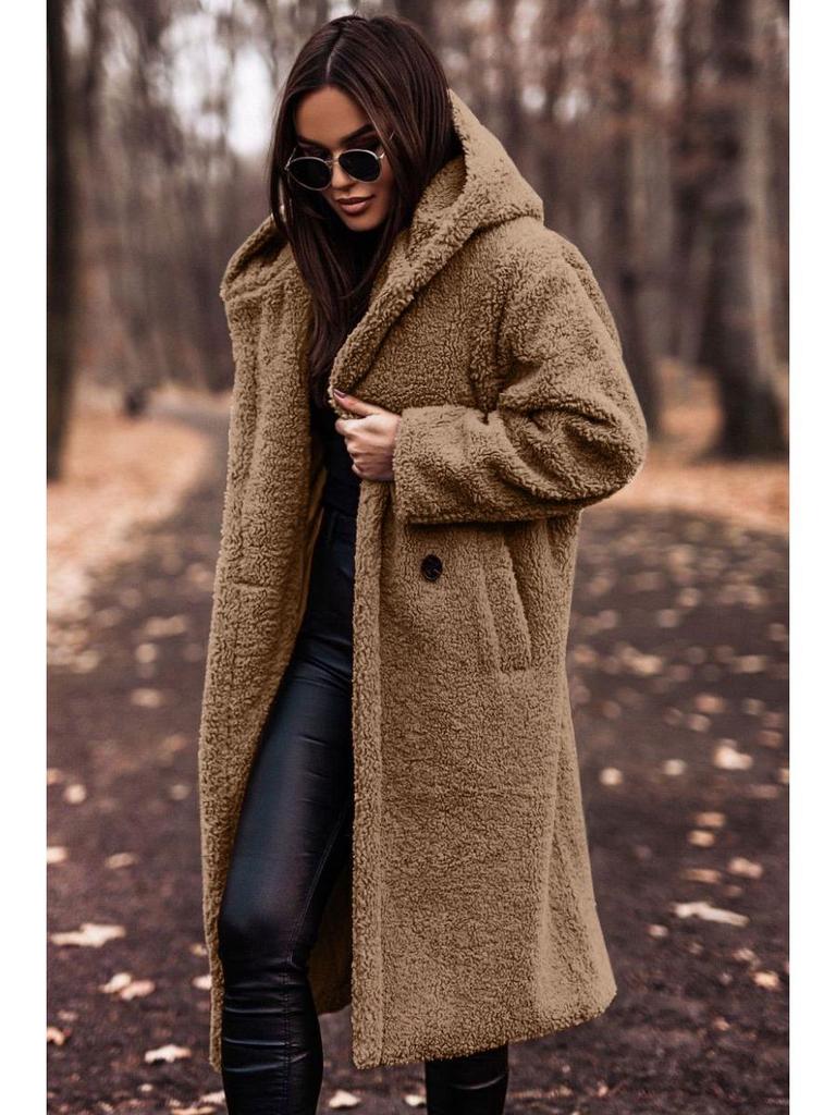 Cappotto Lungo da Donna Autunno/Inverno 2024 in Misto Lana Monocolore