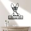 Unique Tailored Cornish Rex Cat Metal Wall Art Personalized Name Embossed Gift for Cat Lovers Home Decor