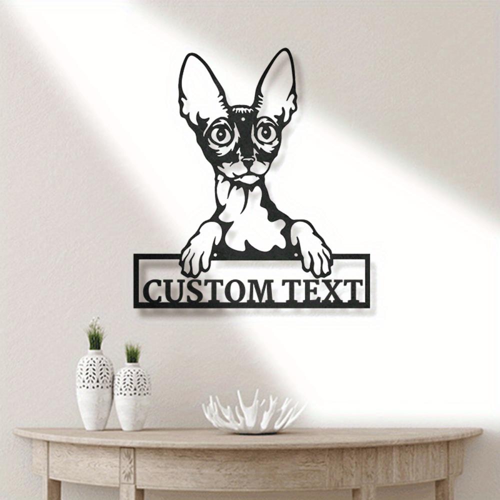 Unique Tailored Cornish Rex Cat Metal Wall Art Personalized Name Embossed Gift for Cat Lovers Home Decor