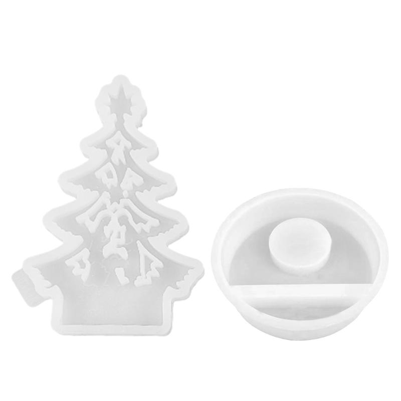 Jesuses Prayed Candle Holder Silicone Molds Resins Castings Moulds Christmas Tree Candlesticks Molds for Candle Holder 1
