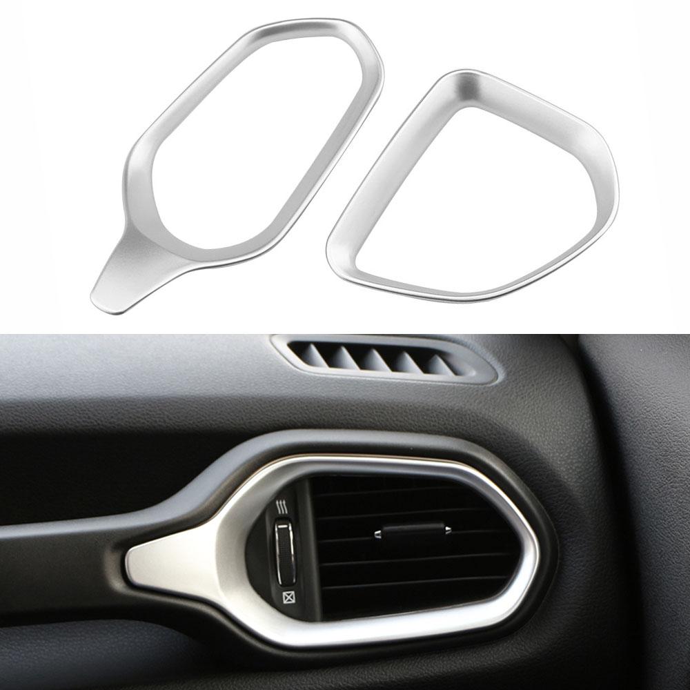 For Jeep Renegade BU 2015 - 2025 LHD Front Air Conditioning Vent Frame Cover AC Outlet Trim Sticker Interior Accessories