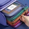 Mesh A4 File Folder L-shape Transparent Pouch Portable Test Paper Organizer  School Office