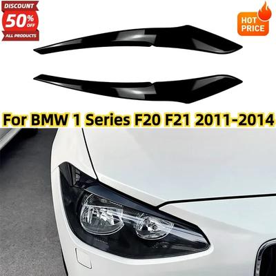 2pcs Evil Eye Headlight Eyelids Head Light Lamp Eyebrow Cover Trim For BMW 1 Series F20 F21 2011-2014 Headlight Eyebrow