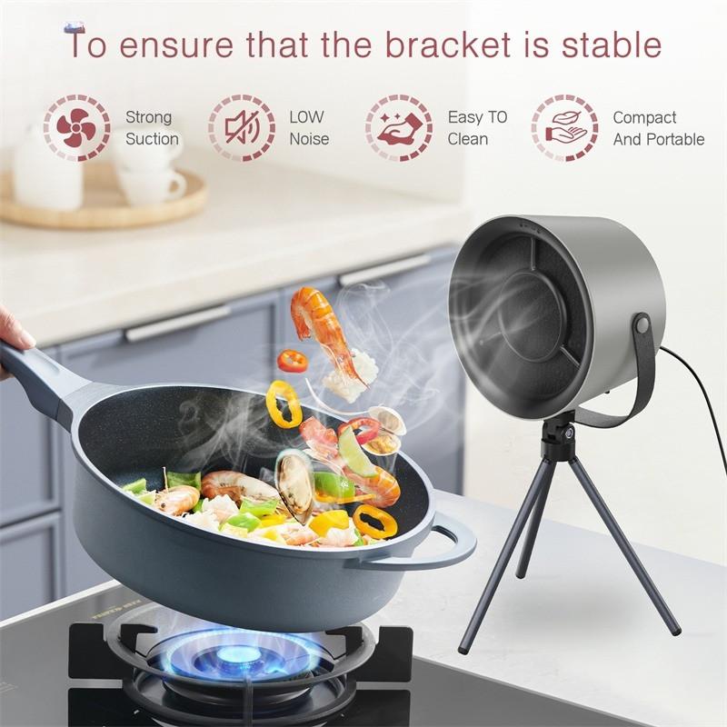 1200Pa Kitchen BBQ Hot Pot Smoke Exhaust Device Strong suction Portable Range Hood Household Small Desktop Exhaust Fan