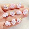 20pcs Mix Mini Pink Cartoon Unicorn Horse Nail Art Flatback Stone Figurines Scrapbook Charm DIY Jewelry Decor Crafts