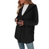 Women's Solid Color Fashion Casual Warm Fashion Diamond Plush Hooded Cardigan Coat