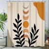 Rainforest Green Dinosaur Theme Shower Curtain-With 12 Hooks, Waterproof Fabric Bathroom Decorative Shower Curtain