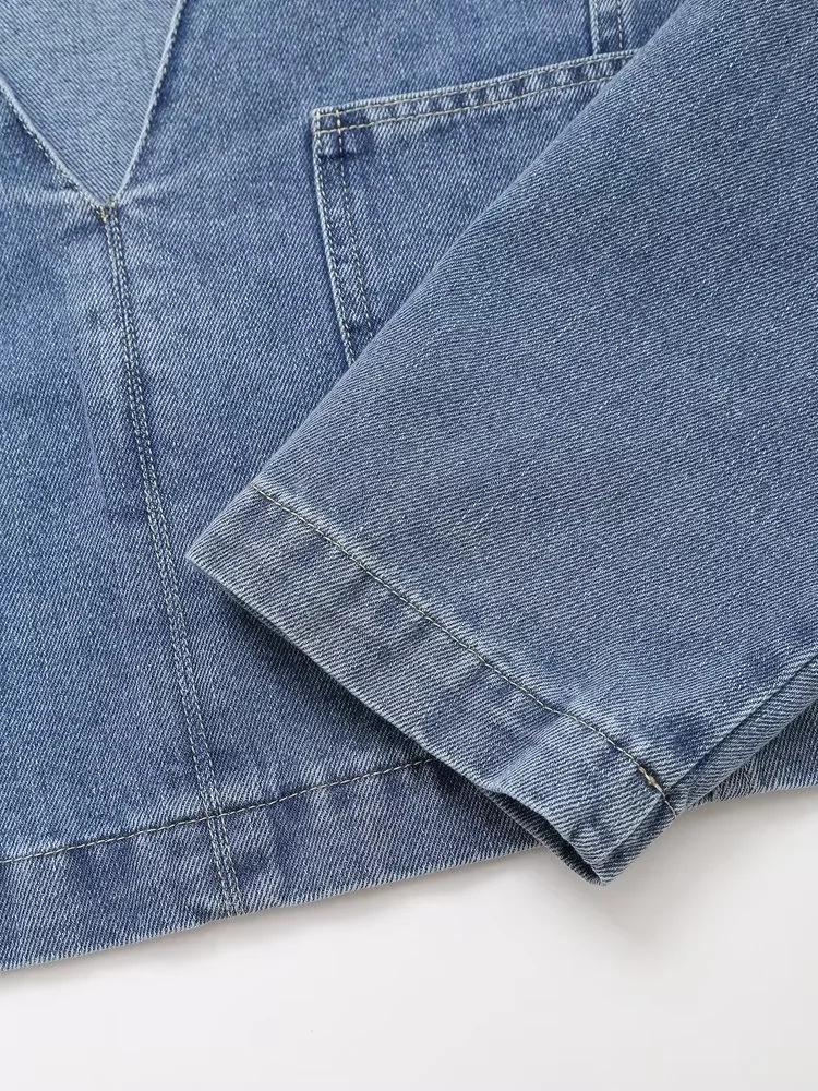 Ρετρό Τζάκετ από Τζιν για τον Δρόμο & Σετ Τζιν Παντελόνι Ψηλόμεσο με Φαρδύ Πόδι