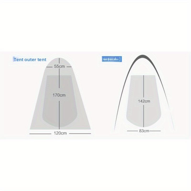 Tienda de pesca para exteriores individual impermeable parasol automática de montaje rápido a prueba de viento doble puerta