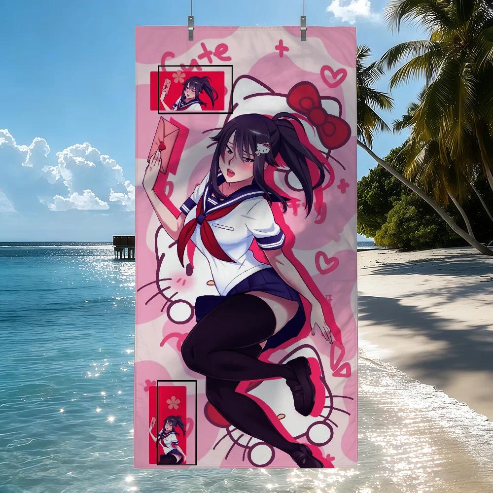 Anime Yandere Simulator Game Towel Soft Pool Gift For Travel Gym Shower Camping Quick Dry Sports Beach Towels