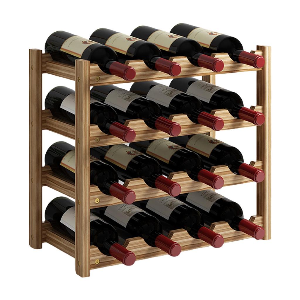 2/3/4 Tiers Wooden Wine Racks Home Bar Party Display Glass Holder Shelf Decoration Red Wine Storage Rack Stand Organizer