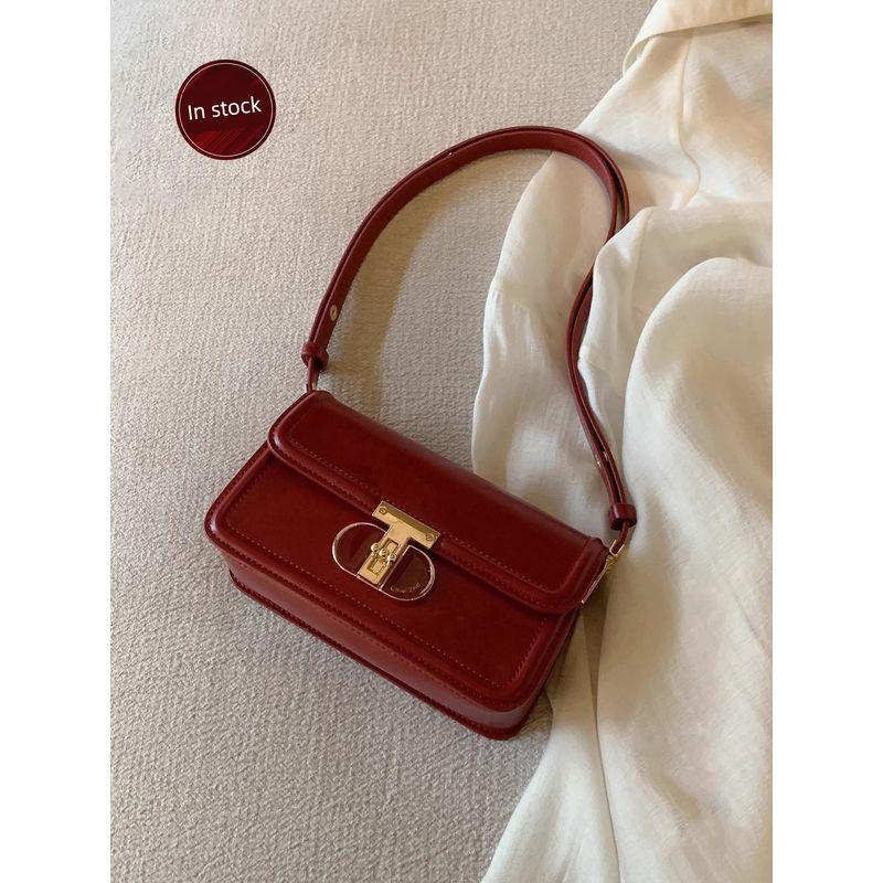 

South Style Chio2nd Wine Red Square Qiao Best Selling Crossbody Bag