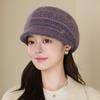 Hat Women Winter In The Elderly Autumn and Winter Warm Rabbit Hair Beret Fashion Cold Knitted Hat
