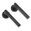 Door Handle Lock Keyed Large Solid Knob Thickened Panel Aluminum Iron Steel Interior Bedroom Lock Black
