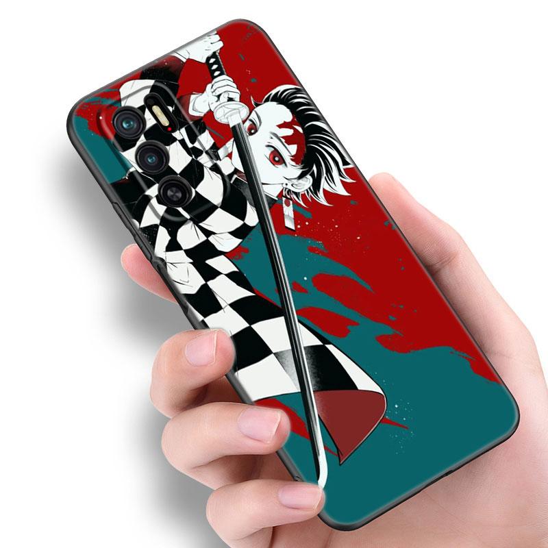 Anime Demon Slayer Phone Case For Xiaomi Redmi Note 7 8 9 10 Lite 11 11E 11T 12 Pro 11S 4G 10T 5G 8T 9S 10S Soft TPU Black Cover