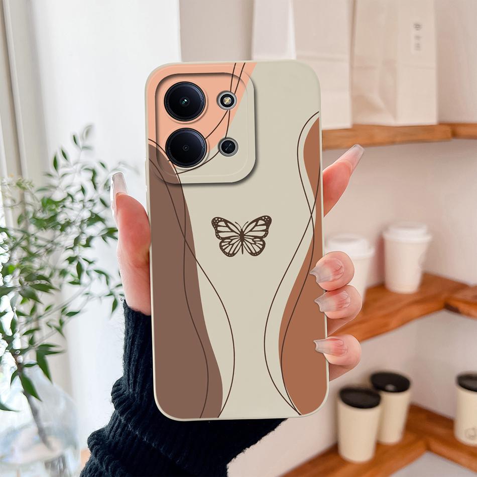 Per Custodia Redmi 15C Moda Cuore Silicone Liquido Protezione Fotocamera Cover Posteriore Per Xiaomi Redmi 15 C 4G 5G Funda Custodie Morbide per Telefono