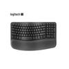 Logitech WAVE KEYS Wireless Ergonomic Keyboard with Padded Palm Rest