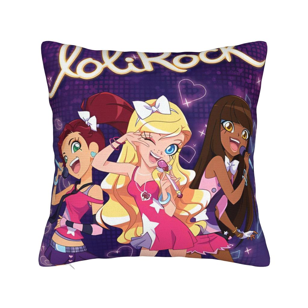 LoliRock Kopo Music Girls Pillow Case  Soft Pillow Cover Retro Trendy Pillowcases For Couch Sofa Bedroom