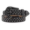 Women's European & American Rhinestone Skull Snake Skin Leather Belt - Extended Denim Style