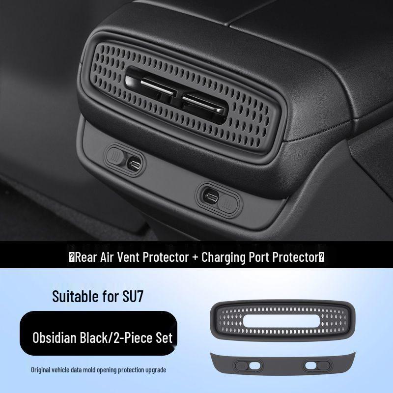 Premium Interior Parts for Xiaomi SU7: Center Console Charging Port & Rear Air Vent Covers