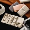 Roll Up Design Jewelry Storage Bag PU Leather Portable Jewelry Pouch Ring Holder  Home Organization