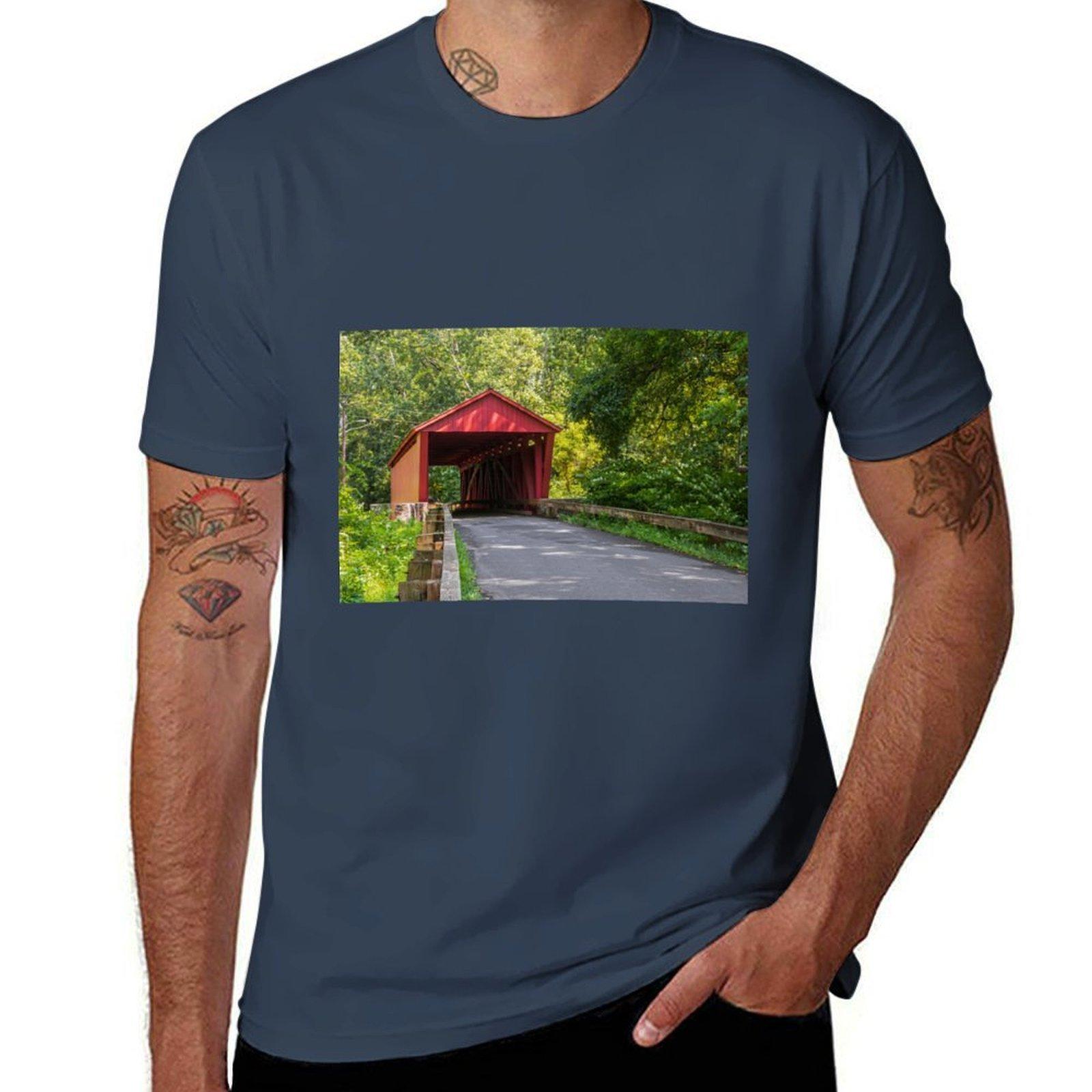 Jericho Covered Bridge Tshirt Novelty Graphic Tee Shirt S