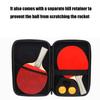 Square Pingpong Paddle Storage Bag Zippers Handbag Hard Shell Table Tennis Rackets Bag Tennis Table Accessory Organizers