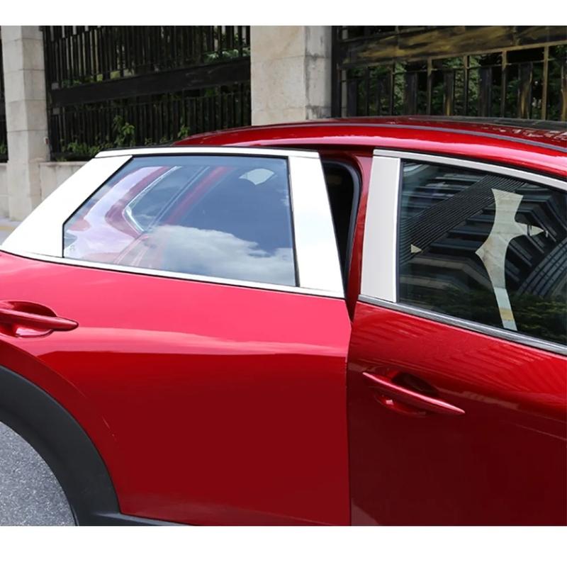 For Mazda CX-30 CX30     Window Pillar Column Cover Trims Strips Stainless Steel Sticker Car Styling Accessories