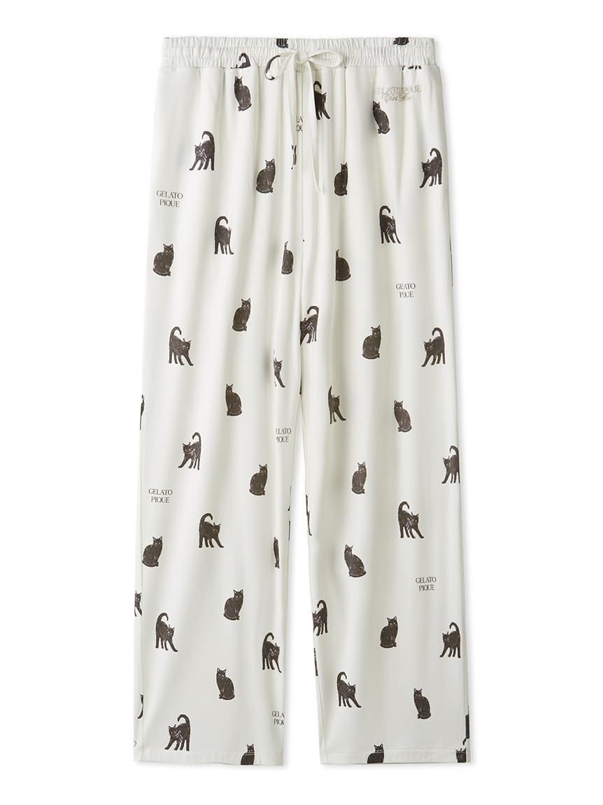 

Gelato Pique Halloween Cat Print Long Pants PWCP254240 White Women s