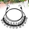 With 12 Clothespins Outdoor Clothesline Windproof Non-Slip Clotheslines  Outdoor Travel Camping
