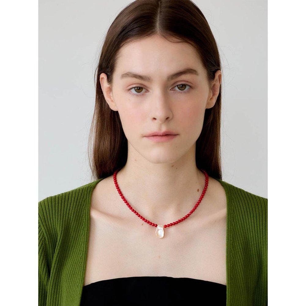 Deep Red Coral Necklace