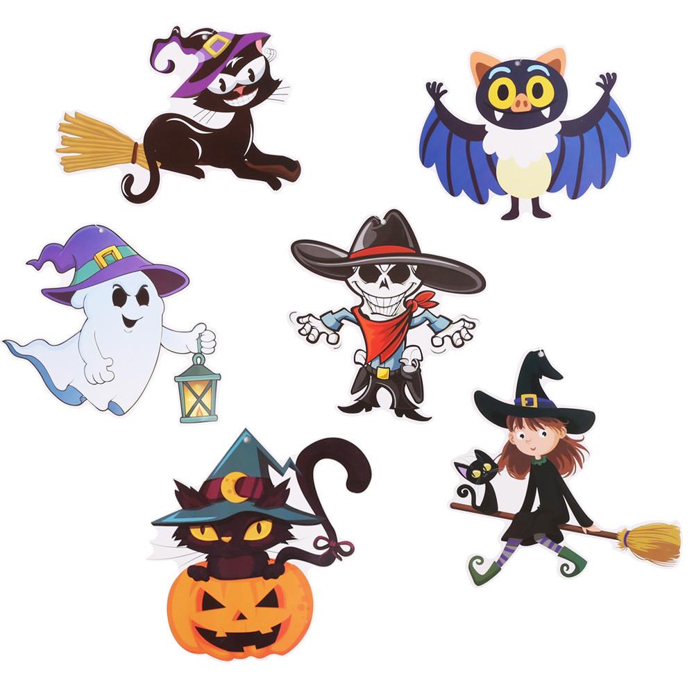 Vibrant Cartoon Halloween Skeleton Spiral Decor Set For Halloween Party Decorations