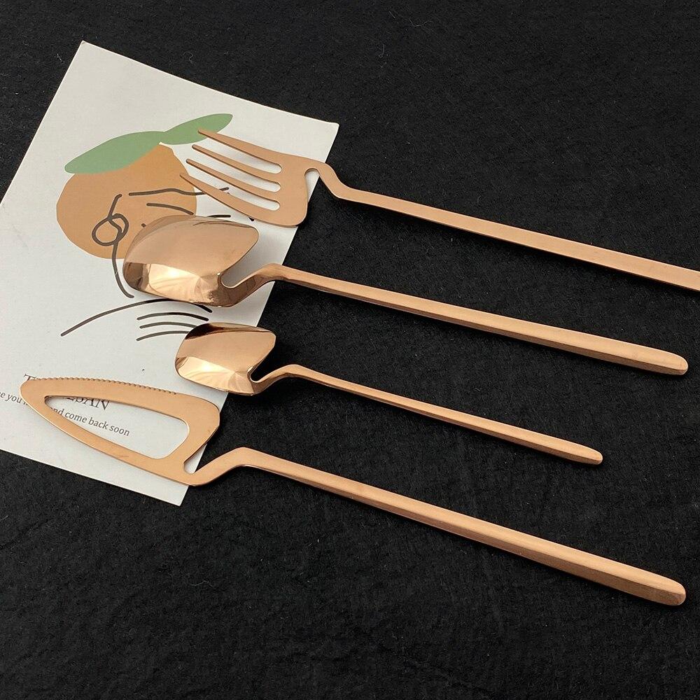 Sada 16 ks jídelního nádobí 18/10 Nerezová ocel Zrcadlo Stříbrná sada příborů Párty nůž na večeři Vidlička Lžíce Sada nádobí Drop Shipping