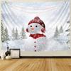Christmas Snowman Decorative Print Pattern Tapestry Home Living Room Bedroom Wall Background Fabric Tapestry
