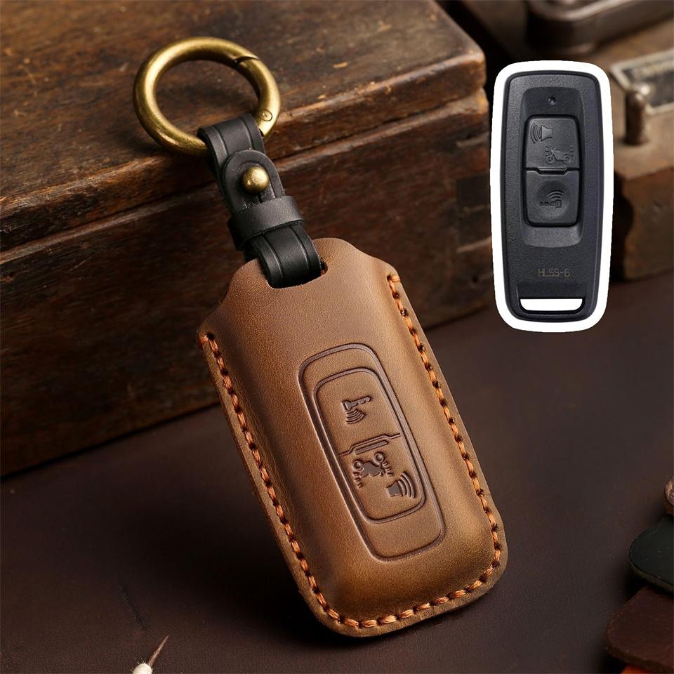 

Car Key Case Cover Holder Protection For Honda PCX160 VISION SH350 160 PCX 125 Switch 150 ADV Wrench 350 2021 2022 Accessory коричневий