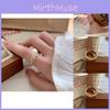 Elegant Korean Style Chic Ring For Women Adjustable Copper Geometric Design Ideal For Fashionable Everyday Wear