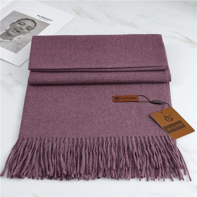 New Imitation Cashmere Thickened Warm Solid Scarf Winter for Men Women Shawl Fashion Neck Bib Long Scarves Headband Muffler