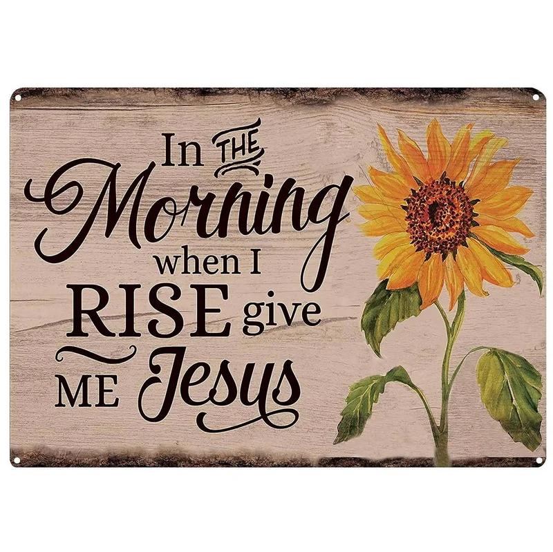 Vintage MetL Tin Signs Funny In A World Full of Roses Be A Sunflower Poster Tin Signs  Decoration for Home Cafe Bars Wall Decor