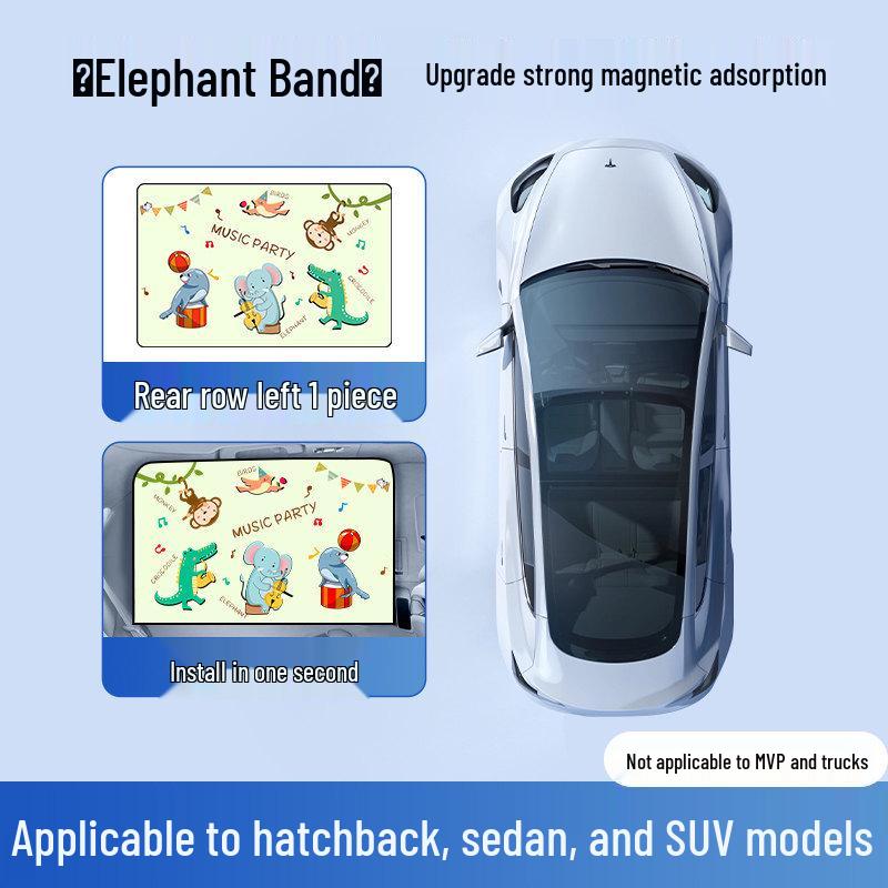 Magnetic Car Side Window Sunshade for Baby - Heat Insulation & Privacy Shield Blackout Curtains