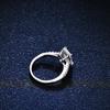 Kolor D 2ct pierścionek z diamentem moissanite propozycja ślubu pierścionek ze srebra próby 925 geometryczny pierścionek z diamentem moissanite damski prostokątny wykwintna biżuteria prezent