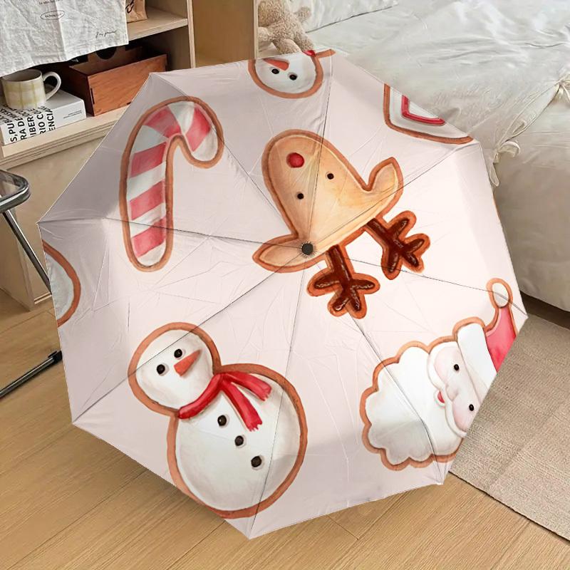 

1pc cookies Automatic Open/Close Umbrella, 8-Rib Sturdy Frame,Ideal Birthday/Gift for Men & Women, Outdoor Accessory yy251126046