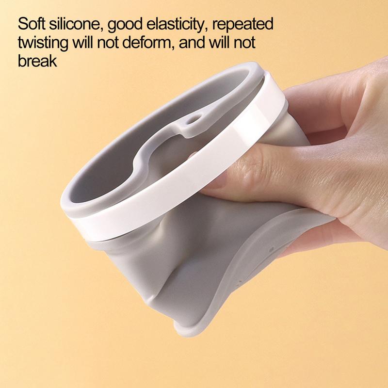 Foldable Travel Mug Folding Cup Portable Silicone Foldable Mug Leak Proof Expandable Drinking Cup With Carabiner For Outdoor