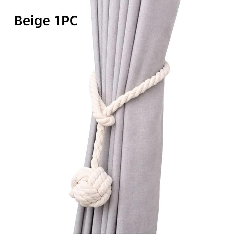 1PC/2PCS Modern Style Curtain Tiebacks Curtain Ties Handmade Natural Round Rope Home Decoration Window Curtain Buckles
